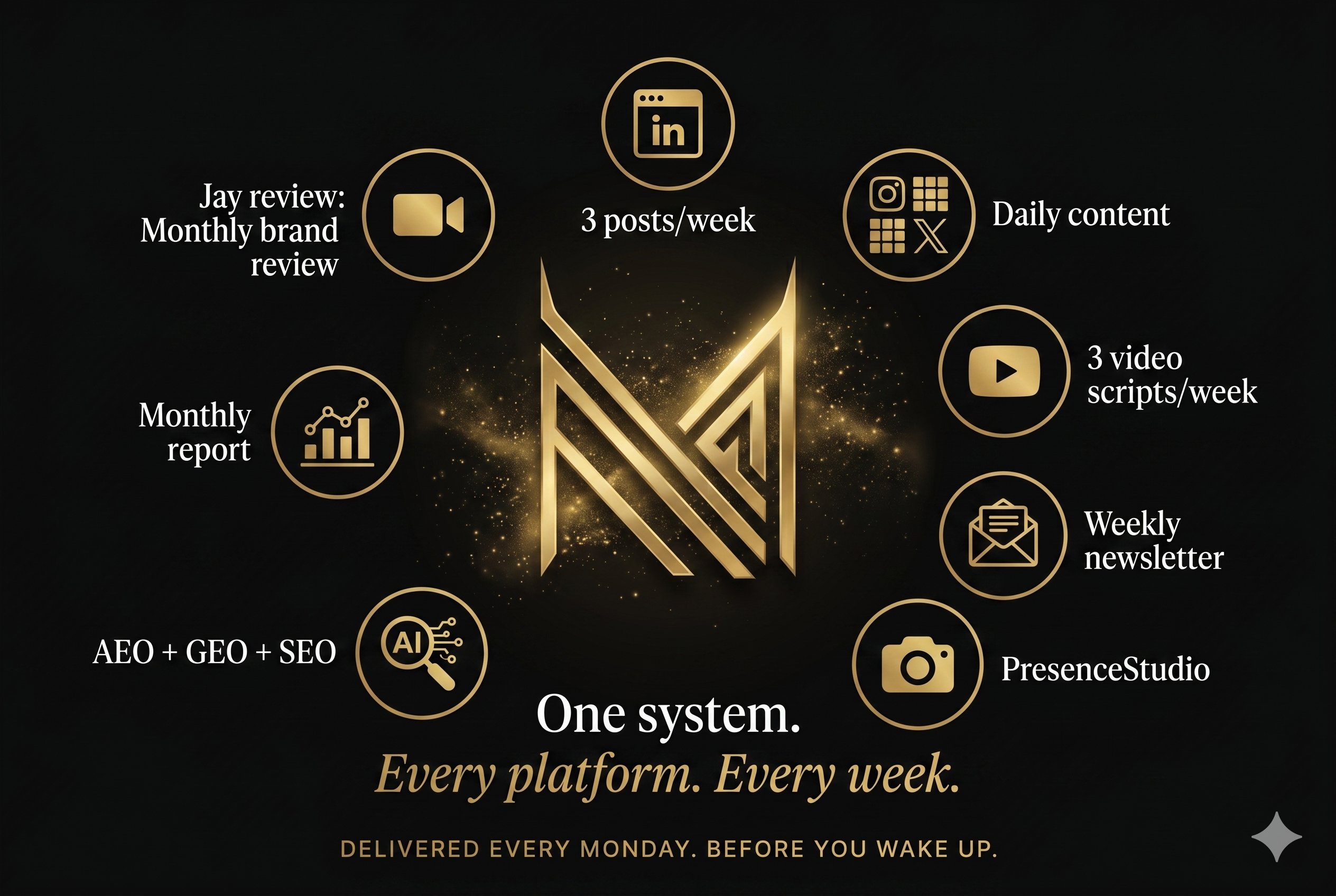 One system. Every platform. Every week.